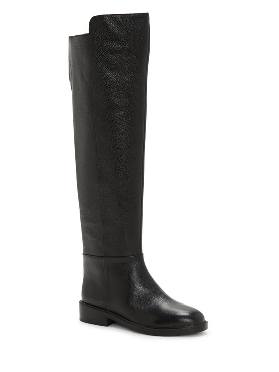 Vince Camuto Shoes - Vince Camuto Black Amiyah Wide Calf Over-the-Knee Leather Boots Size 8.5